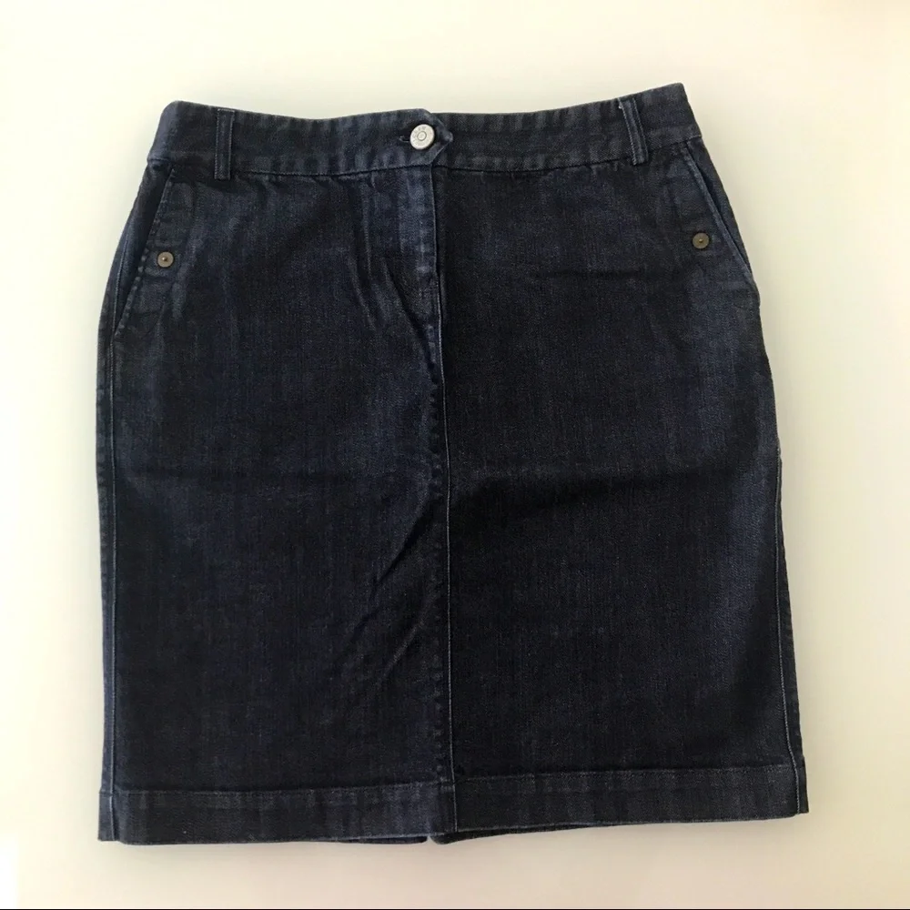 J. Crew Dark Denim Classic Mini Skirt